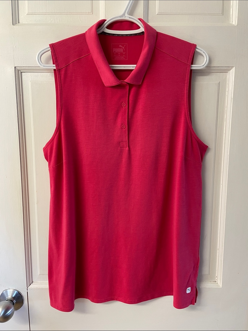 Puma collared sleeveless pink golf athletic summer top women’s size XL **sale**